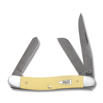 Case Yellow Synthetic Handle Stonewash Chrome Vanadium