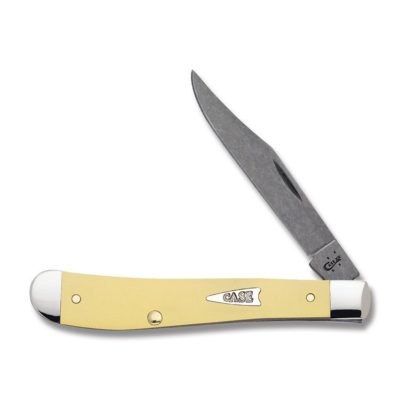 Case Yellow Synthetic Handle Stonewash Chrome Vanadium