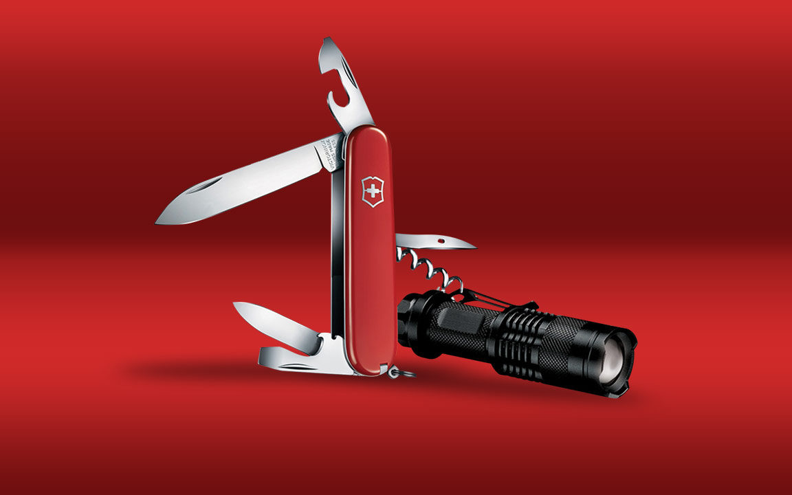 Quick Find: Victorinox Swiss Army Spartan and Flashlight Combo – Knife ...