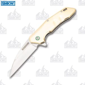 Rough Ryder Brass Wharncliffe Flipper